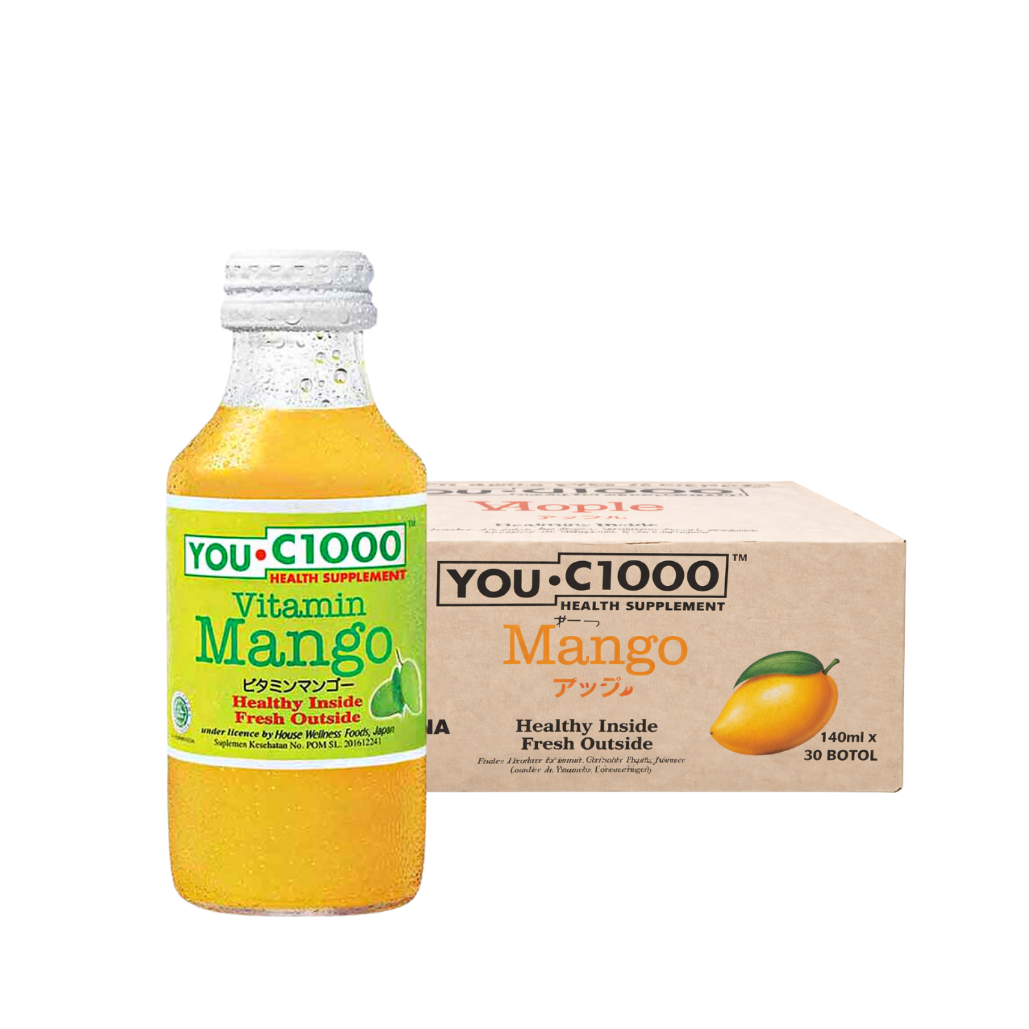 YOU C1000 Vitamin Mango 140ML X 30 (GLASS)