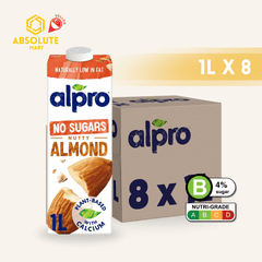 ALPRO No Sugars Almond Milk 1L X 8 (TETRA) - ABSOLUTE MARTALPRO No Sugars Almond Milk 1L X 8 (TETRA)Soy & Almond Milk