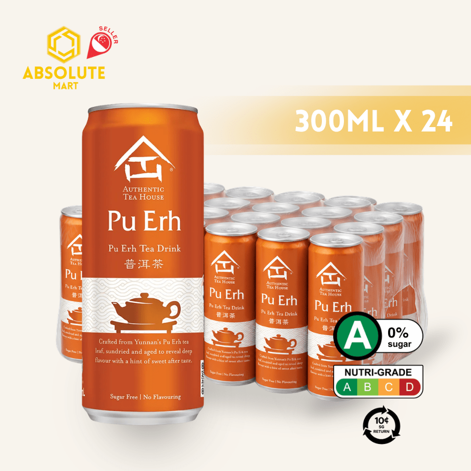 [BCRS] AUTHENTIC TEA HOUSE Pu Erh Tea 300ML X 24 (CAN) - ABSOLUTE MART[BCRS] AUTHENTIC TEA HOUSE Pu Erh Tea 300ML X 24 (CAN)Unflavoured Tea