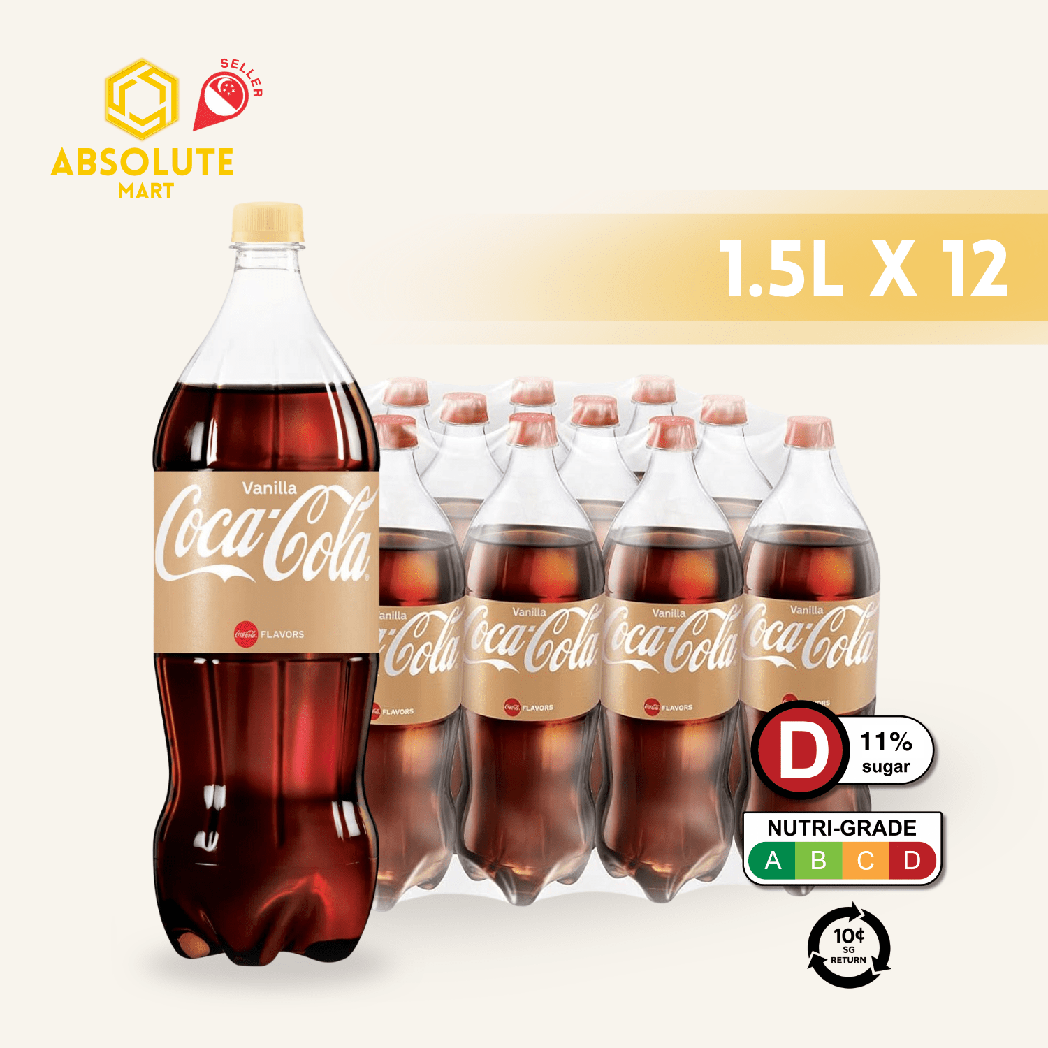 [BCRS] COKE Vanilla 1.5L X 12 (BOTTLE) - ABSOLUTE MART[BCRS] COKE Vanilla 1.5L X 12 (BOTTLE)Cola & Classic Sodas