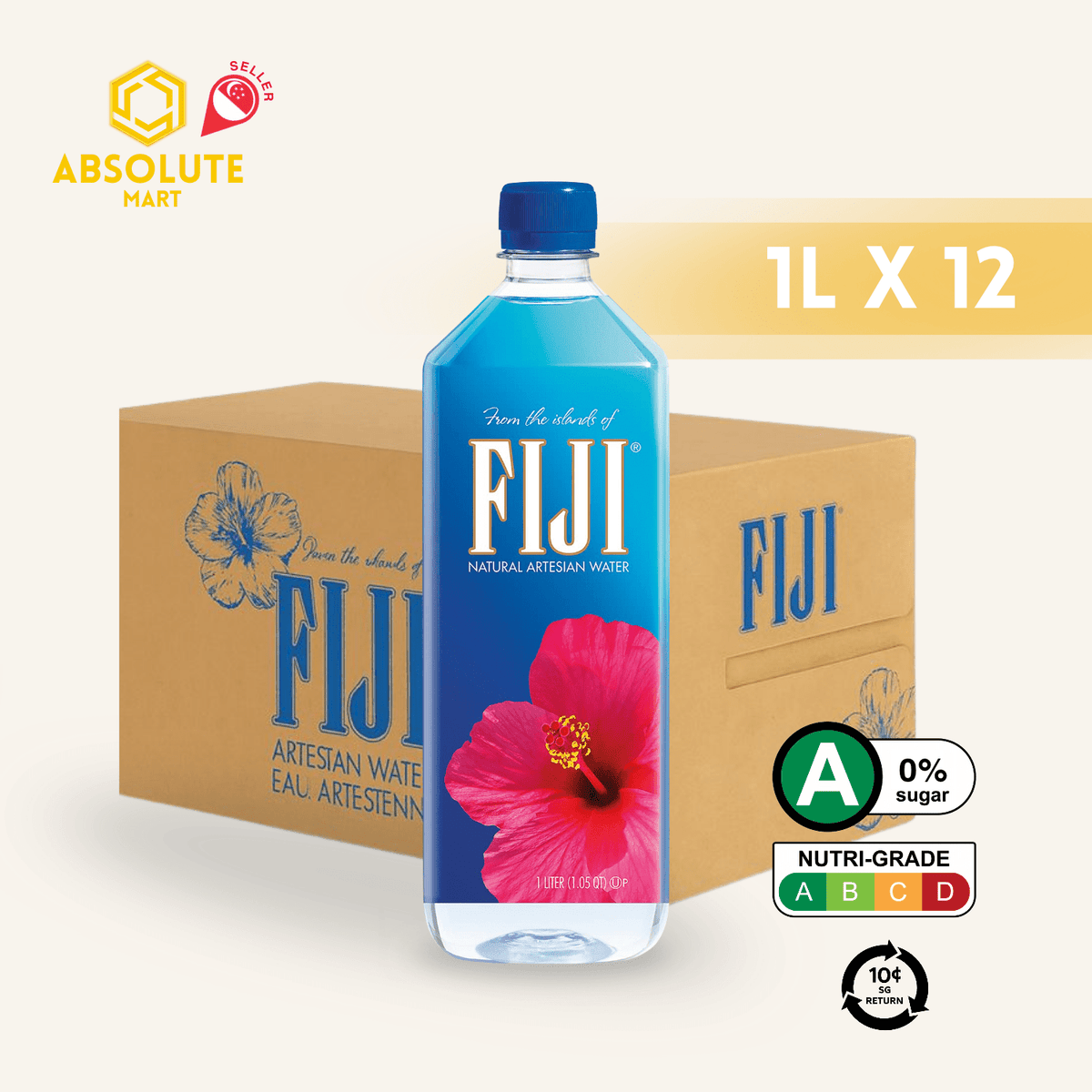[BCRS] FIJI Natural Artesian Water 1L X 12 (BOTTLE) - ABSOLUTE MART[BCRS] FIJI Natural Artesian Water 1L X 12 (BOTTLE)Still Water