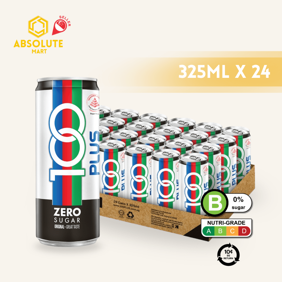 [BCRS] F&N 100 Plus Zero 24 X 325ML (CAN) - ABSOLUTE MART[BCRS] F&N 100 Plus Zero 24 X 325ML (CAN)Isotonic Drinks