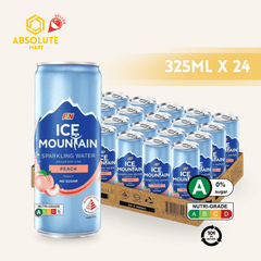 [BCRS] F&N Ice Mountain Sparkling Water Peach 325ML X 24 (CAN) - ABSOLUTE MART[BCRS] F&N Ice Mountain Sparkling Water Peach 325ML X 24 (CAN)Sparkling Water