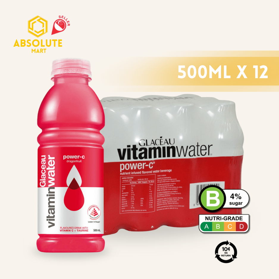 [BCRS] Glacéau Vitamin Water Power C Grapefruit 500ML X 12 (BOTTLE) - ABSOLUTE MART[BCRS] Glacéau Vitamin Water Power C Grapefruit 500ML X 12 (BOTTLE)Vitamin Water