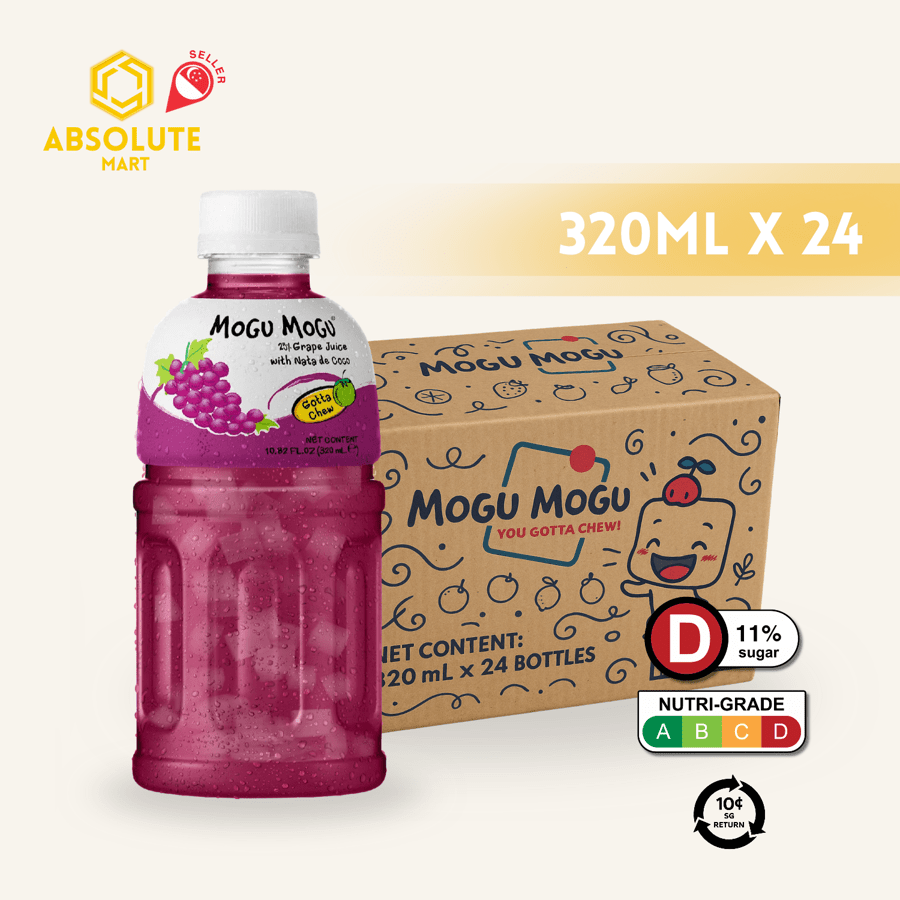 [BCRS] MOGU MOGU Grape 320ML X 24 (BOTTLE) - ABSOLUTE MART[BCRS] MOGU MOGU Grape 320ML X 24 (BOTTLE)Fruit Drinks