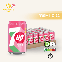 [BCRS-P] 7UP Pink Lemonade Zero 330ML X 24 (CAN) - ABSOLUTE MART[BCRS-P] 7UP Pink Lemonade Zero 330ML X 24 (CAN)Cola & Classic Sodas