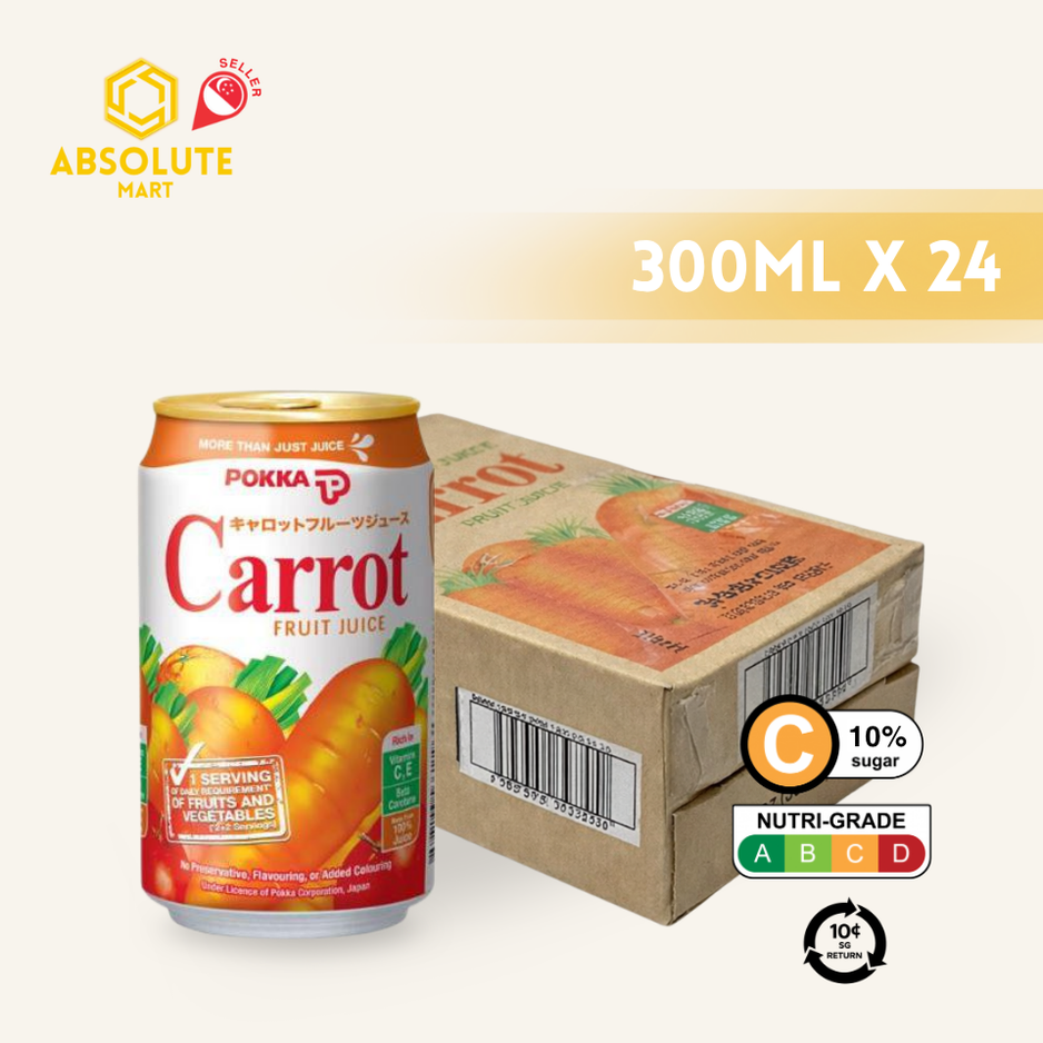 [BCRS] POKKA Carrot Juice 300ML X 24 (CAN) - ABSOLUTE MART[BCRS] POKKA Carrot Juice 300ML X 24 (CAN)Juices
