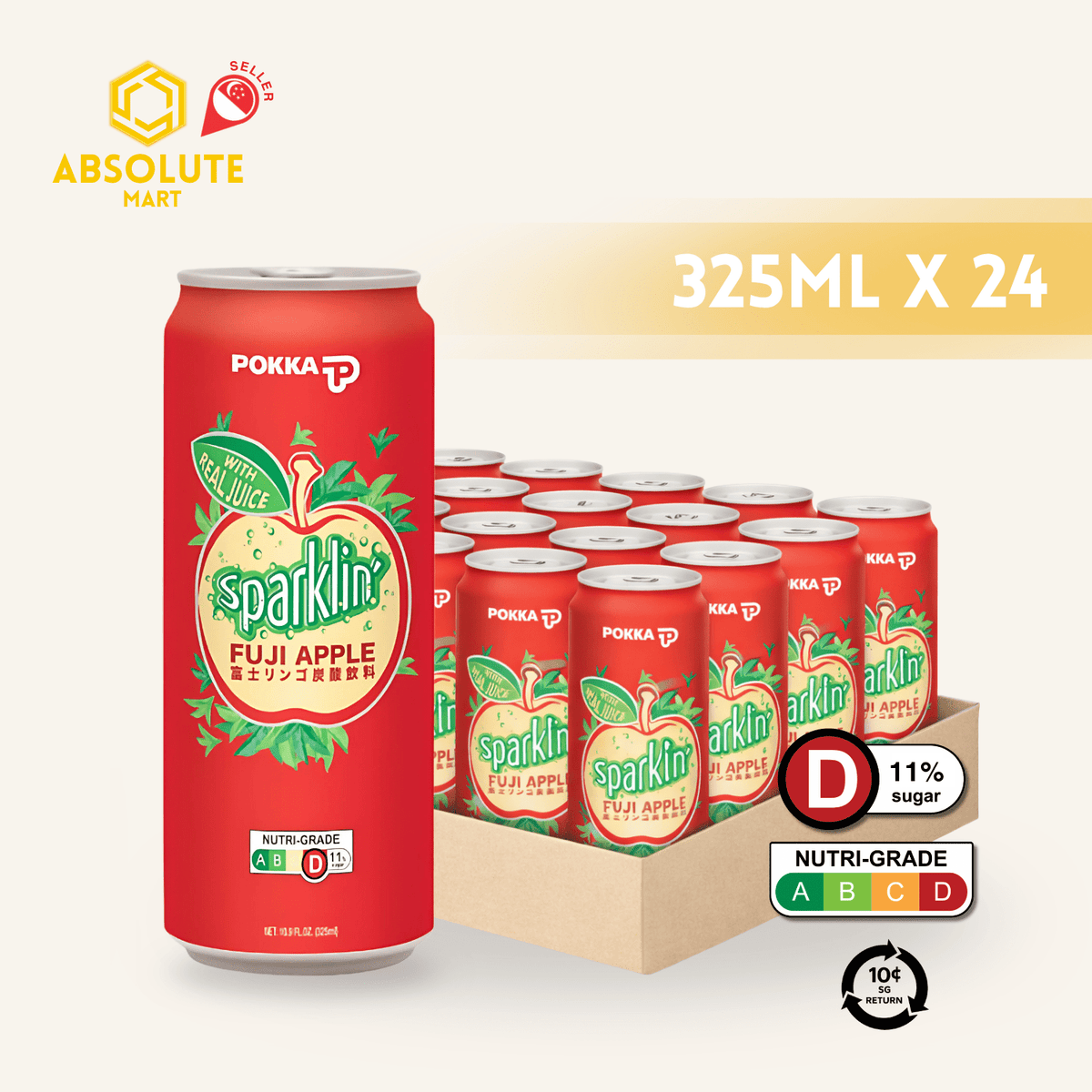 [BCRS] POKKA Fuji Apple 325ML X 24 (CAN) - ABSOLUTE MART[BCRS] POKKA Fuji Apple 325ML X 24 (CAN)Fruit Drinks