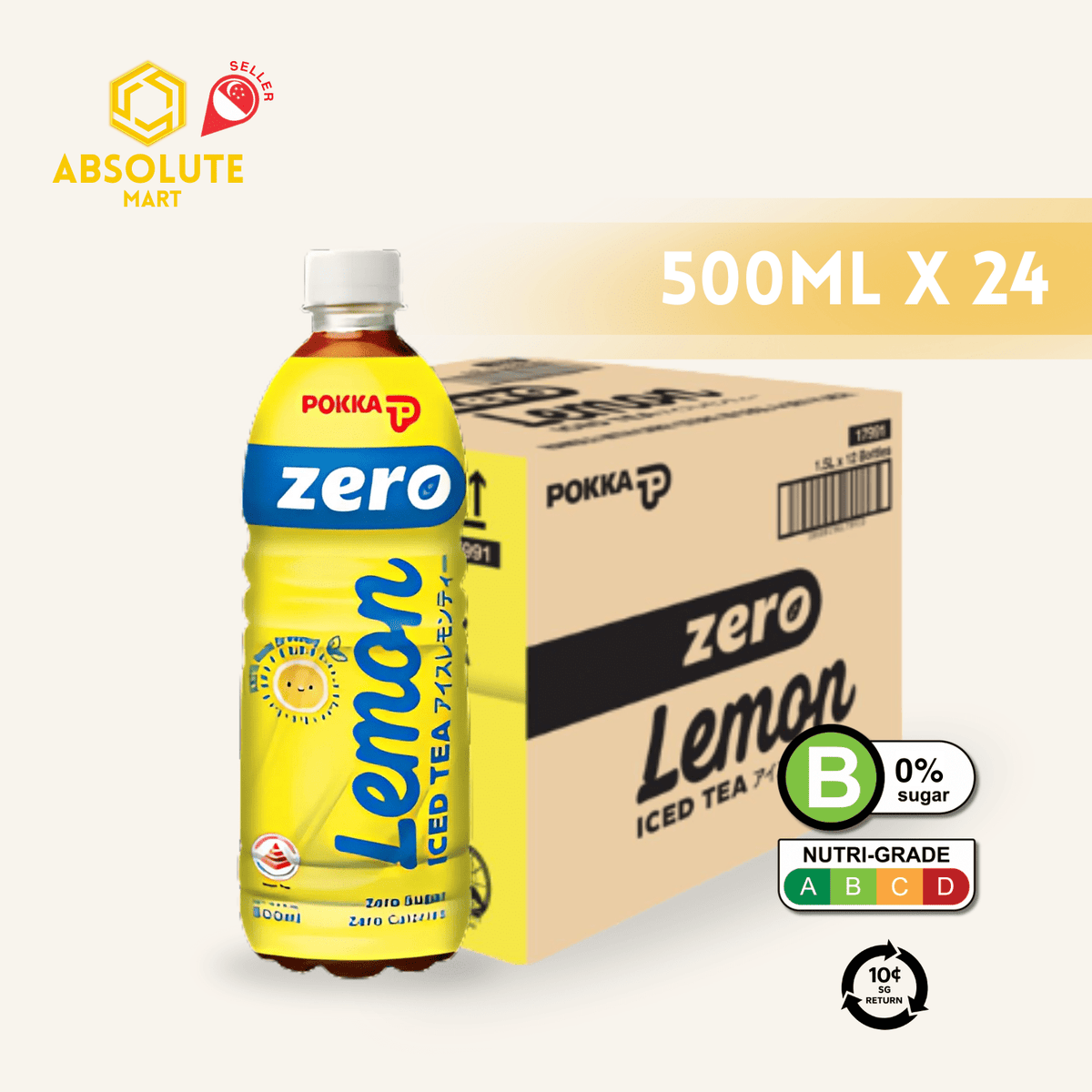 [BCRS] POKKA Ice Lemon Tea Zero 500ML X 24 (BOTTLE) - ABSOLUTE MART[BCRS] POKKA Ice Lemon Tea Zero 500ML X 24 (BOTTLE)Flavoured & Milk Tea