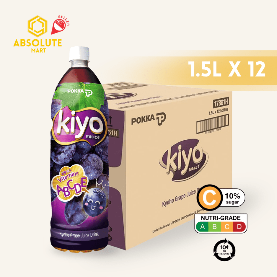 [BCRS] POKKA Kiyo Grape Juice 1.5L X 12 (BOTTLE) (BOTTLE) - ABSOLUTE MART[BCRS] POKKA Kiyo Grape Juice 1.5L X 12 (BOTTLE) (BOTTLE)Fruit Drinks