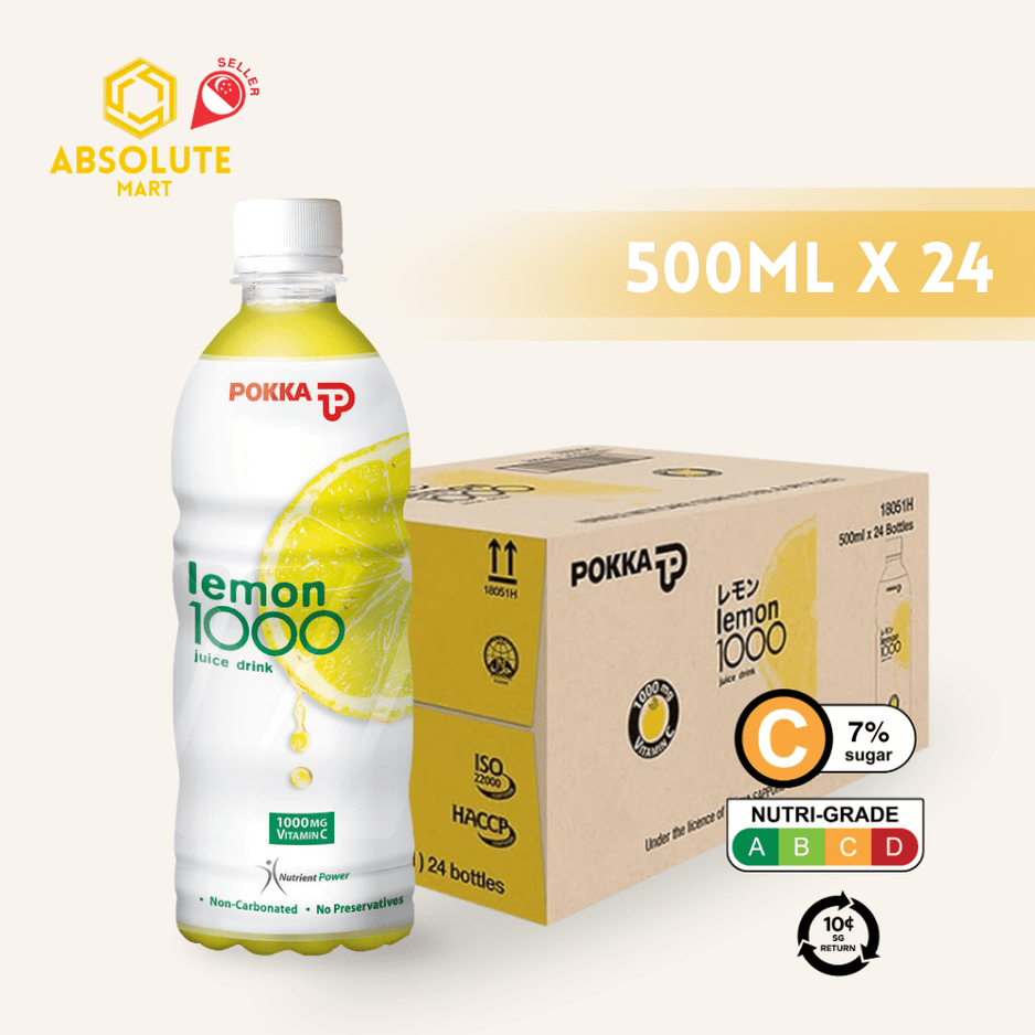 [BCRS] POKKA Lemon 1000 500ML X 24 (BOTTLE) - ABSOLUTE MART[BCRS] POKKA Lemon 1000 500ML X 24 (BOTTLE)Fruit Drinks