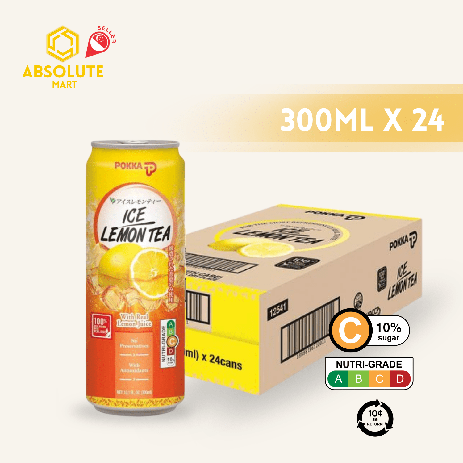 [BCRS] POKKA Lemon Tea 300ML X 24 (CAN) - ABSOLUTE MART[BCRS] POKKA Lemon Tea 300ML X 24 (CAN)Flavoured & Milk Tea