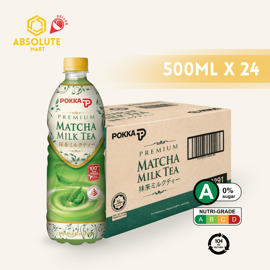 [BCRS] POKKA Premium Matcha Milk Tea 500ML X 24 (BOTTLES) - ABSOLUTE MART[BCRS] POKKA Premium Matcha Milk Tea 500ML X 24 (BOTTLES)Flavoured & Milk Tea
