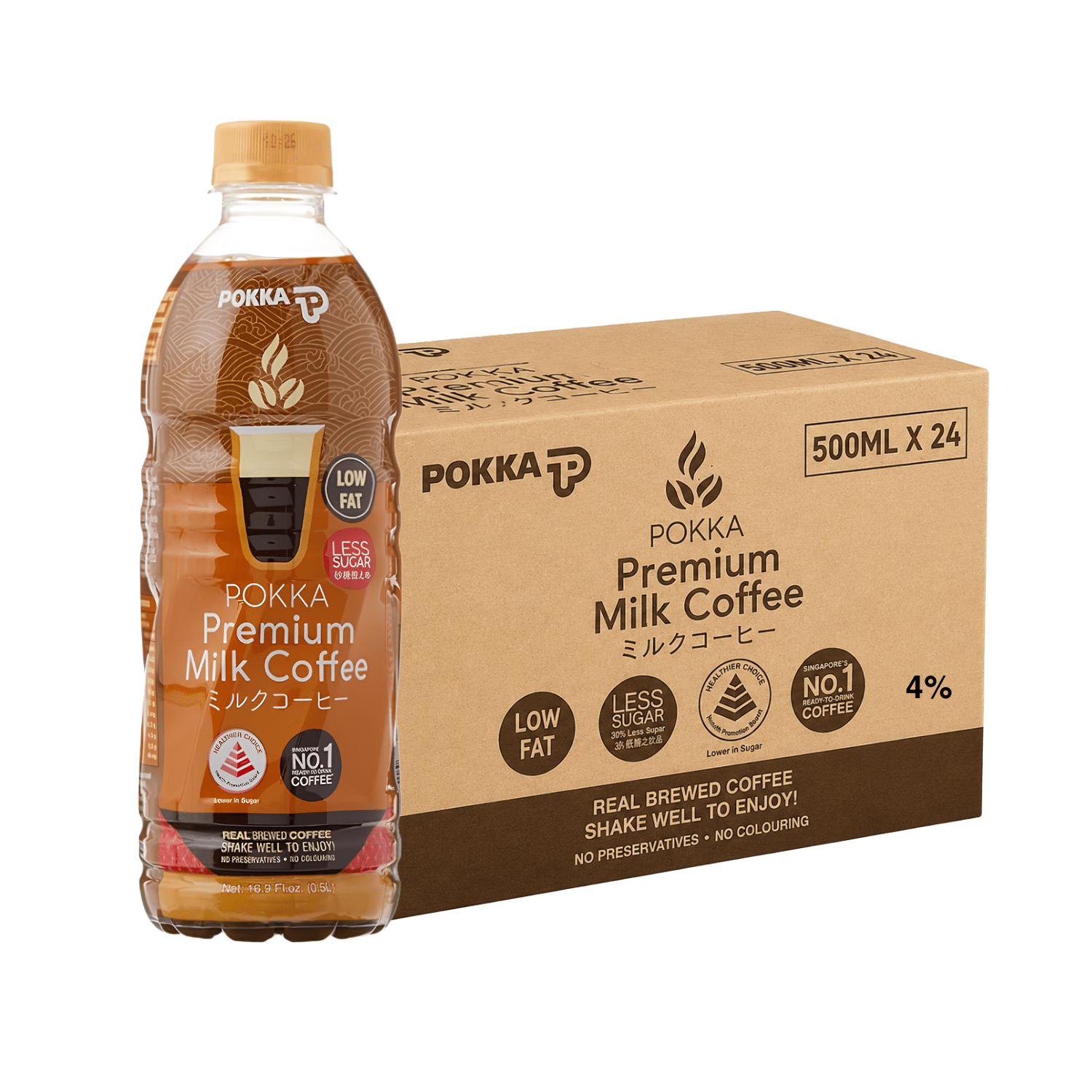 [BCRS] POKKA Premium Milk Coffee Less Sugar 500ML X 24 (BOTTLE) - ABSOLUTE MART[BCRS] POKKA Premium Milk Coffee Less Sugar 500ML X 24 (BOTTLE)Ready To Drink Coffee