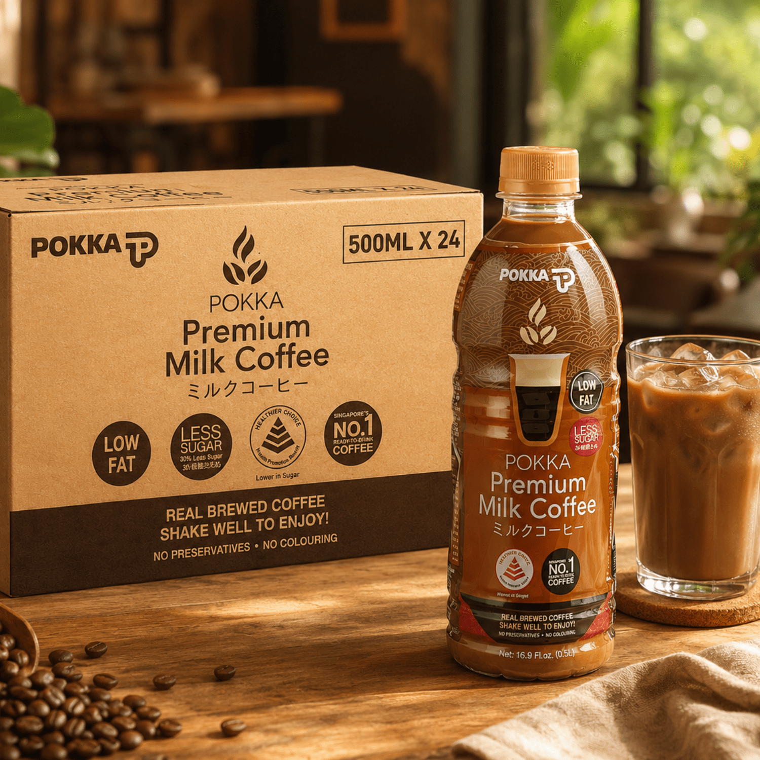 [BCRS] POKKA Premium Milk Coffee Less Sugar 500ML X 24 (BOTTLE) - ABSOLUTE MART[BCRS] POKKA Premium Milk Coffee Less Sugar 500ML X 24 (BOTTLE)Ready To Drink Coffee