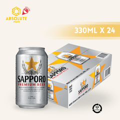 [BCRS] SAPPORO Japanese Premium Draft Beer 330ML X 24 (CAN) - ABSOLUTE MART[BCRS] SAPPORO Japanese Premium Draft Beer 330ML X 24 (CAN)Alcoholic Beverages