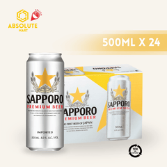 [BCRS] SAPPORO Japanese Premium Draft Beer 500ML X 24 (CAN) - ABSOLUTE MART[BCRS] SAPPORO Japanese Premium Draft Beer 500ML X 24 (CAN)Alcoholic Beverages