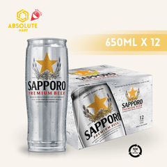 [BCRS] SAPPORO Japanese Premium Draft Beer 650ML X 12 (CAN) - ABSOLUTE MART[BCRS] SAPPORO Japanese Premium Draft Beer 650ML X 12 (CAN)Alcoholic Beverages