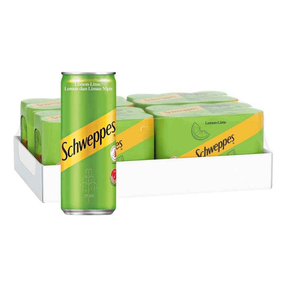 [BCRS] SCHWEPPES Mini Manao Lime Soda 180ML X 24 (CAN) - ABSOLUTE MART[BCRS] SCHWEPPES Mini Manao Lime Soda 180ML X 24 (CAN)Cola & Classic Sodas