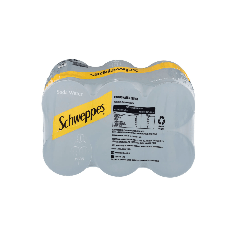 [BCRS] SCHWEPPES Mini Soda Water 180ML X 24 (CAN) - ABSOLUTE MART[BCRS] SCHWEPPES Mini Soda Water 180ML X 24 (CAN)Cola & Classic Sodas