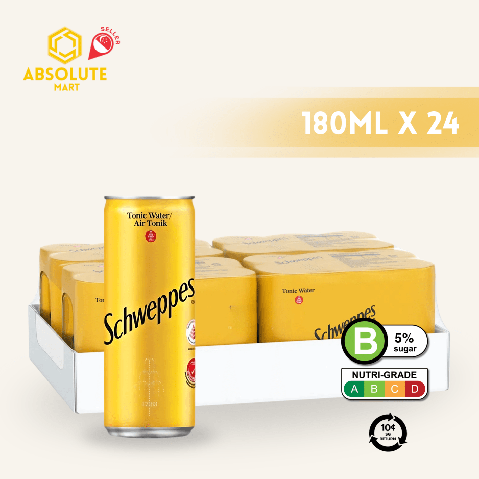 [BCRS] SCHWEPPES Mini Tonic Water 180ML X 24 (CAN) - ABSOLUTE MART[BCRS] SCHWEPPES Mini Tonic Water 180ML X 24 (CAN)Cola & Classic Sodas