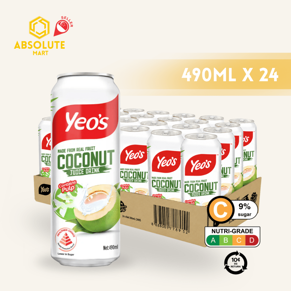 [BCRS] YEO'S Coconut 490ML X 24 (CAN) - ABSOLUTE MART[BCRS] YEO'S Coconut 490ML X 24 (CAN)Fruit Drinks