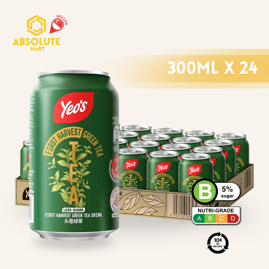 [BCRS] YEO'S First Harvest Green Tea 300ML X 24 (CAN) - ABSOLUTE MART[BCRS] YEO'S First Harvest Green Tea 300ML X 24 (CAN)Flavoured & Milk Tea