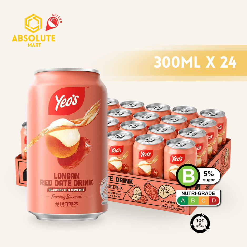 [BCRS] YEO'S Longan Red Date 300ML X 24 (CAN) - ABSOLUTE MART[BCRS] YEO'S Longan Red Date 300ML X 24 (CAN)Flavoured & Milk Tea