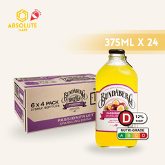 BUNDABERG Passionfruit 375ML X 24 (GLASS) - ABSOLUTE MARTBUNDABERG Passionfruit 375ML X 24 (GLASS)