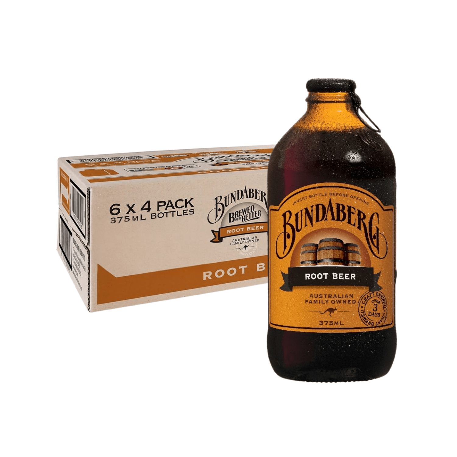 BUNDABERG Root Beer 375ML X 24 (GLASS BOTTLE) - ABSOLUTE MARTBUNDABERG Root Beer 375ML X 24 (GLASS BOTTLE)Cola & Classic Sodas