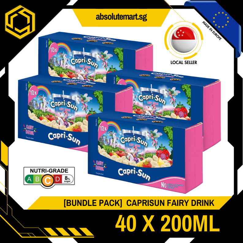 [BUNDLE PACK] CAPRISUN Fairy Drink 200ML X 10 X 4 (TETRA) - ABSOLUTE MART[BUNDLE PACK] CAPRISUN Fairy Drink 200ML X 10 X 4 (TETRA)