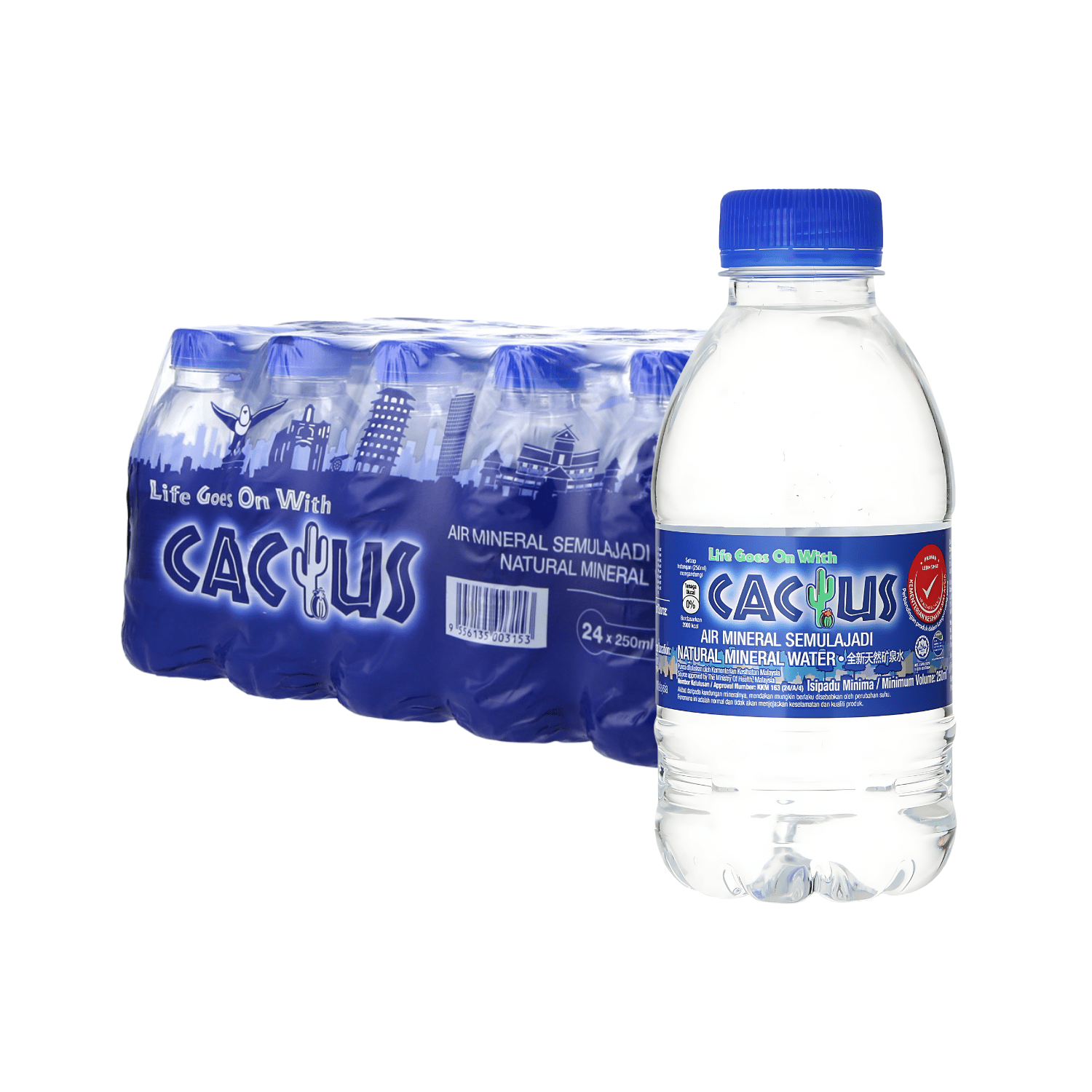 CACTUS Natural Mineral Water 250ML x 24 (BOTTLES) - ABSOLUTE MARTCACTUS Natural Mineral Water 250ML x 24 (BOTTLES)Still Water