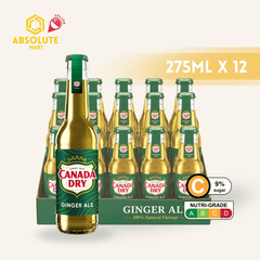 CANADA DRY Ginger Ale 275ML X 12 (GLASS) - ABSOLUTE MARTCANADA DRY Ginger Ale 275ML X 12 (GLASS)Tonic & Mixers
