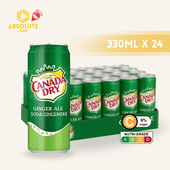 CANADA DRY Ginger Ale 330ML X 24 (CAN) - ABSOLUTE MARTCANADA DRY Ginger Ale 330ML X 24 (CAN)Cola & Classic Sodas