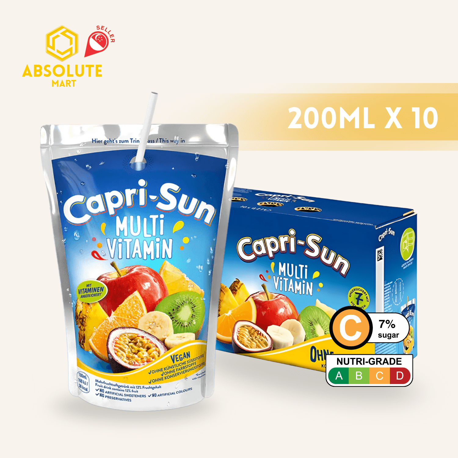 CAPRISUN Multi Vitamin Juice 200ML X 10 (TETRA) - ABSOLUTE MARTCAPRISUN Multi Vitamin Juice 200ML X 10 (TETRA)Fruit Drinks