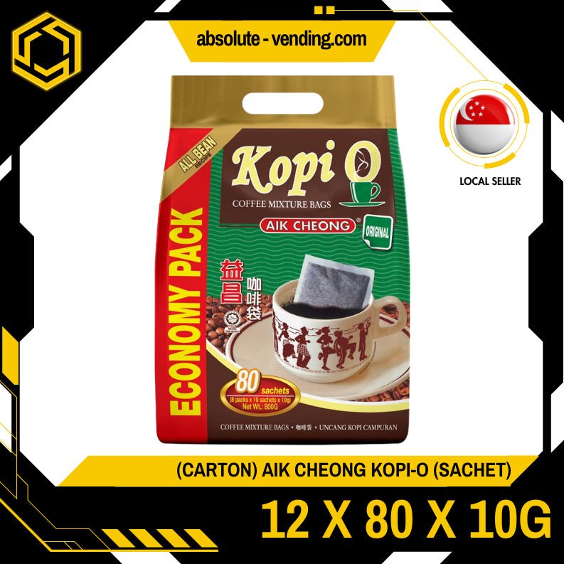 [CARTON] AIK CHEONG KOPI O 2 - IN - 1 12 PACKS X 80 STICKS X 10G (SACHETS) - ABSOLUTE MART[CARTON] AIK CHEONG KOPI O 2 - IN - 1 12 PACKS X 80 STICKS X 10G (SACHETS)