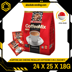 [CARTON] AIK CHEONG Regular Coffeemix 3 - IN - 1 24 X 25 X 18G (SACHET) - ABSOLUTE MART[CARTON] AIK CHEONG Regular Coffeemix 3 - IN - 1 24 X 25 X 18G (SACHET)