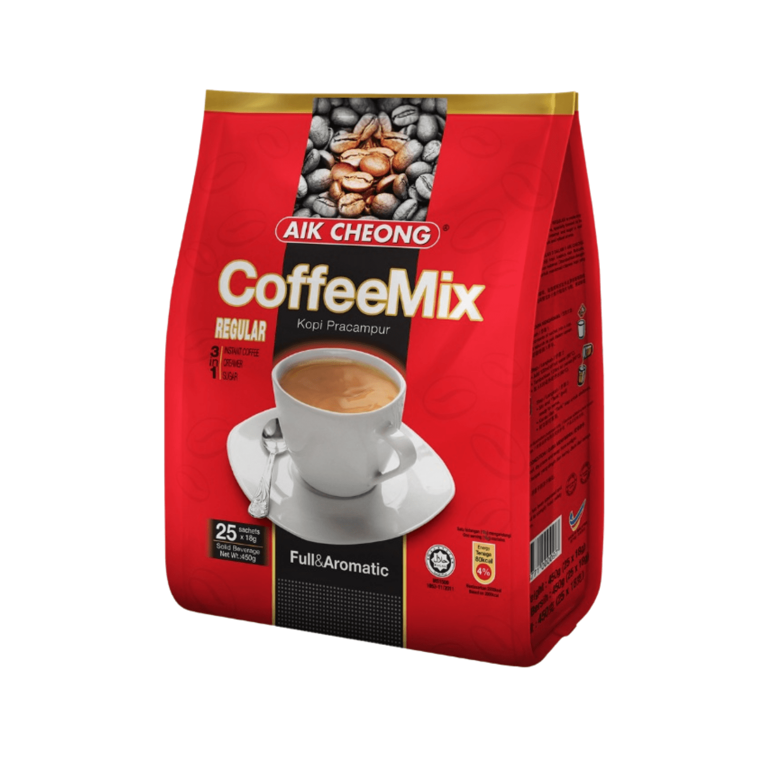 [CARTON] AIK CHEONG Regular Coffeemix 3 - IN - 1 24 X 25 X 18G (SACHET) - ABSOLUTE MART[CARTON] AIK CHEONG Regular Coffeemix 3 - IN - 1 24 X 25 X 18G (SACHET)Instant Coffees & Coffee Granules
