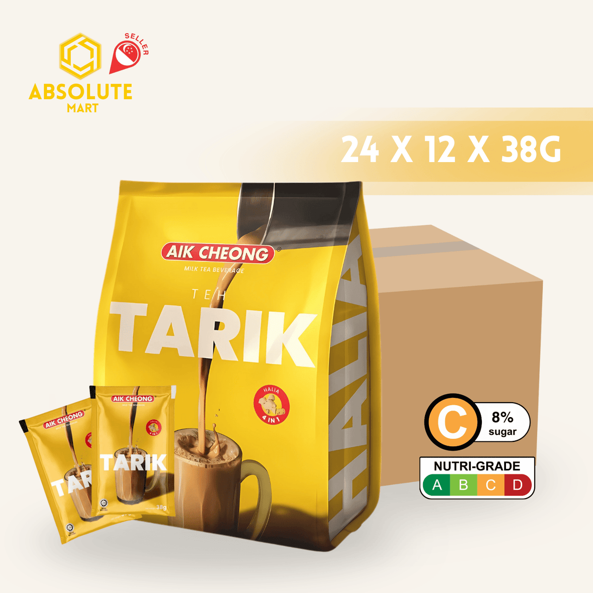 [CARTON] AIK CHEONG Teh Halia 4 - IN - 1 24 X 12 X 38G (SACHET) - ABSOLUTE MART[CARTON] AIK CHEONG Teh Halia 4 - IN - 1 24 X 12 X 38G (SACHET)Instant Coffees & Coffee Granules
