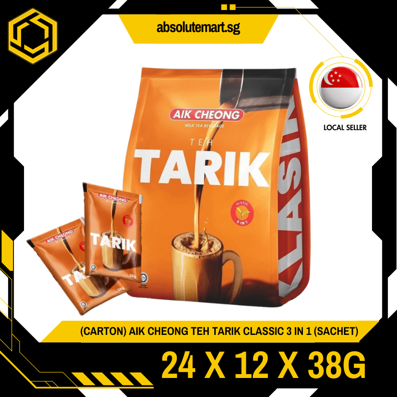 [CARTON] AIK CHEONG Teh Tarik Classic 3 - IN - 1 24 X 12 X 38G (SACHET) - ABSOLUTE MART[CARTON] AIK CHEONG Teh Tarik Classic 3 - IN - 1 24 X 12 X 38G (SACHET)