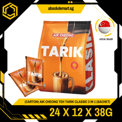[CARTON] AIK CHEONG Teh Tarik Classic 3 - IN - 1 24 X 12 X 38G (SACHET) - ABSOLUTE MART[CARTON] AIK CHEONG Teh Tarik Classic 3 - IN - 1 24 X 12 X 38G (SACHET)