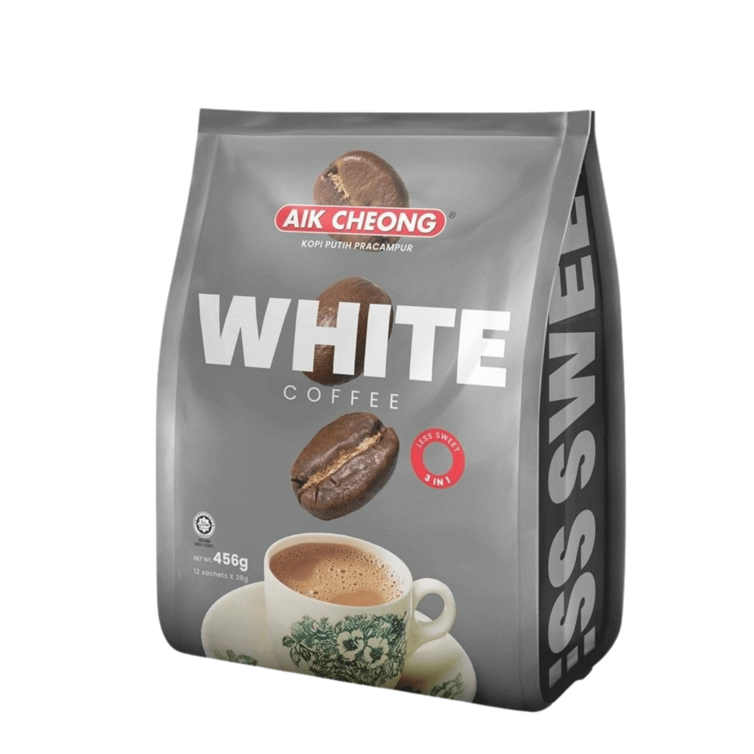 [CARTON] AIK CHEONG White Coffee 3-IN-1 Less Sweet 24 X 12 X 38G (SACHET) - ABSOLUTE MART[CARTON] AIK CHEONG White Coffee 3-IN-1 Less Sweet 24 X 12 X 38G (SACHET)Instant Coffees & Coffee Granules