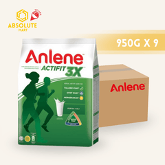 [CARTON] ANLENE 3X Actifit Regular 1KG X 9 (PACKETS) - ABSOLUTE MART[CARTON] ANLENE 3X Actifit Regular 1KG X 9 (PACKETS)Powdered Milk