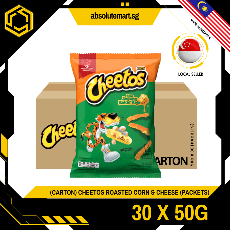 [CARTON] CHEETOS Roasted Corn & Cheese 50G X 30 (PACKETS) - ABSOLUTE MART[CARTON] CHEETOS Roasted Corn & Cheese 50G X 30 (PACKETS)