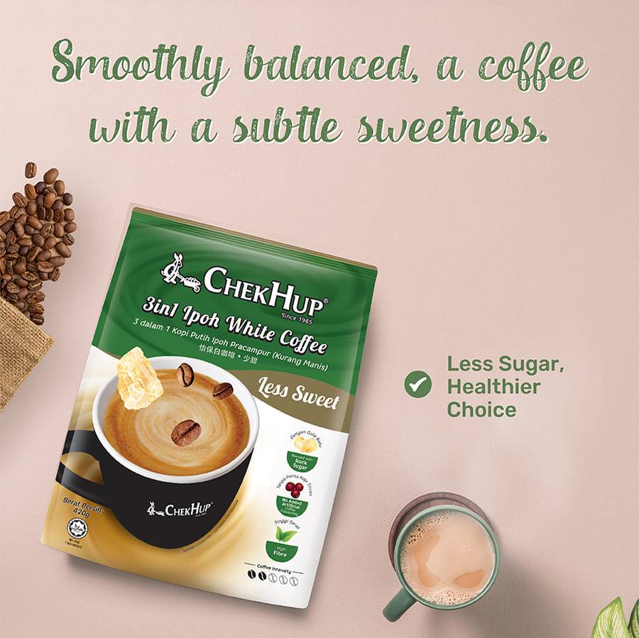 [CARTON] CHEK HUP Ipoh White Coffee Less Sweet 3 - IN - 1 20 X 12 X 40G (SACHET) - ABSOLUTE MART[CARTON] CHEK HUP Ipoh White Coffee Less Sweet 3 - IN - 1 20 X 12 X 40G (SACHET)