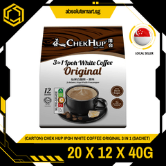 [CARTON] CHEK HUP Ipoh White Coffee Original 3 - IN - 1 20 X 12 X 40G (SACHET) - ABSOLUTE MART[CARTON] CHEK HUP Ipoh White Coffee Original 3 - IN - 1 20 X 12 X 40G (SACHET)