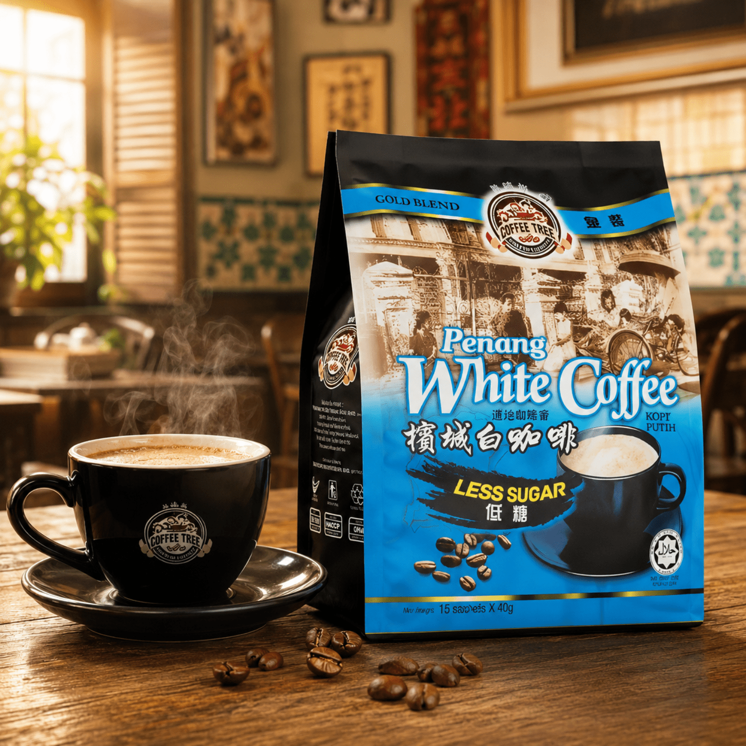 [CARTON] COFFEE TREE 3-IN-1 White Coffee Less Sugar 40G X 15S X 30 (SACHET) - ABSOLUTE MART[CARTON] COFFEE TREE 3-IN-1 White Coffee Less Sugar 40G X 15S X 30 (SACHET)Instant Coffees & Coffee Granules
