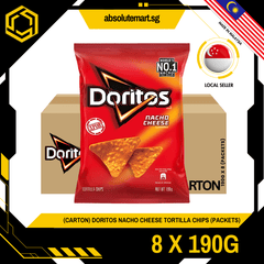 [CARTON] DORITOS Nacho Cheese 190G X 8 (PACKETS) - ABSOLUTE MART[CARTON] DORITOS Nacho Cheese 190G X 8 (PACKETS)