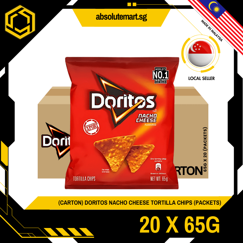 [CARTON] DORITOS Nacho Cheese 65G X 20 (PACKETS) - ABSOLUTE MART[CARTON] DORITOS Nacho Cheese 65G X 20 (PACKETS)
