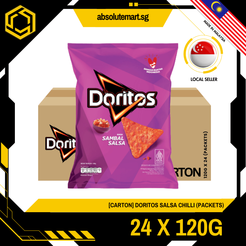 [CARTON] DORITOS Salsa Chilli 120G X 24 (PACKETS) - ABSOLUTE MART[CARTON] DORITOS Salsa Chilli 120G X 24 (PACKETS)